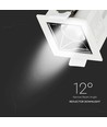 4W kvadratisk LED indbygningsspot, Samsung chip, RA90 - 5700K, 12 grader, hul: 45x45mm
