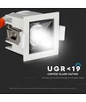 4W kvadratisk LED indbygningsspot, Samsung chip, RA90 - 5700K, 12 grader, hul: 45x45mm