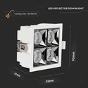 16W LED Reflektor Downlight - Samsung Chip, 2700K, 12D