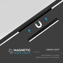LED Magnetisk Lineær Lys 20W - 3000K, Sort, IP20, 24V