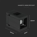 1W LED magnetisk lineært spotlys - 3000K, sort, IP20, 24V