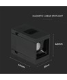 VT-4141 1W LED MAGNETIC SMD LINEAR SPOTLIGHT 3000K-BLACK IP20 24V