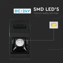 1W LED magnetisk lineært spotlys - 3000K, sort, IP20, 24V
