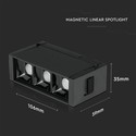 3*1W LED Magnetisk Lineært Spotlys 3000K - Sort, IP20, 24V