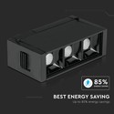 3*1W LED Magnetisk Lineært Spotlys 3000K - Sort, IP20, 24V