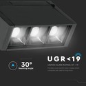 3*1W LED Magnetisk Lineært Spotlys 3000K - Sort, IP20, 24V