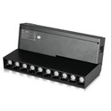 10*2W LED magnetisk gimbal lineært spotlys 4000K-sort IP20 24V.