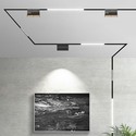10*2W LED magnetisk gimbal lineært spotlys 4000K-sort IP20 24V.