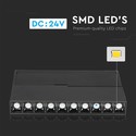 10*2W LED magnetisk gimbal lineært spotlys 4000K-sort IP20 24V.