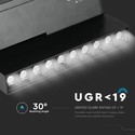 10*2W LED magnetisk gimbal lineært spotlys 4000K-sort IP20 24V.