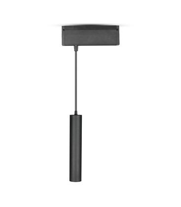 15W LED magnetisk lineær hængende suspensionslys - 4000K, sort, IP20, 24V.