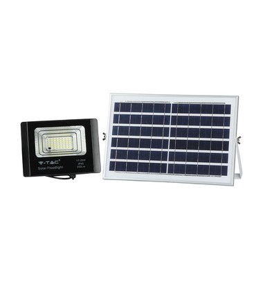 12W solpanel med LED projektør 6000K