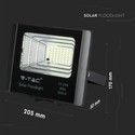 12W solpanel med LED projektør 6000K