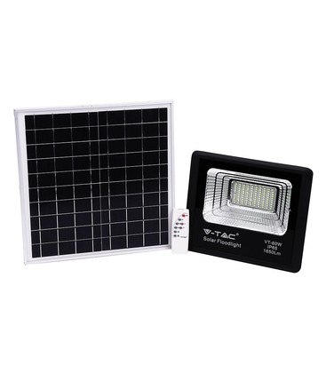 20W Solpanel - LED projektør, 6000K