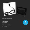20W Solpanel - LED projektør, 6000K