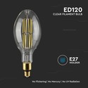 ED120 pære 24W E27 - klart glas, 6400K, kultråd, 160lm/watt