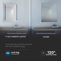 17W LED Spejllampe - Chrome 6400K Ø500*390mm