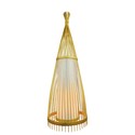 Trægulvlampe Ø400*1500mm - Rattanlampeskærm, E27 fatning.