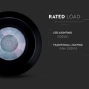 Loftsensor - sort hus, max: 200W LED