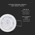 PIR loftsensor - hvidt hus, maks: 400W LED