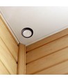 PIR loftssensor Ø4cm til indbygning, 360° - Sort, IP20, detekteringsafstand op til 8m, hulmål: Ø4cm