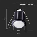 PIR Loft Sensor - Sort Hus, Max: 400W LED