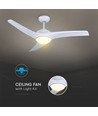 35W LED Loftventilator - RF Kontrol, 3 Vinger, DC Motor, Hvid