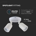 EN: VT-897 2xGU10 WALL FITTING WHITE