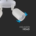 EN: VT-897 2xGU10 WALL FITTING WHITE