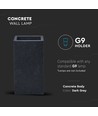 LED beton væglampe G9 - mørkegrå, IP20