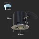 GU10 Downlight - Brandsikker, Twist og lås, Tyk hus, Nikkel
