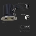 GU10 Downlight - Brandsikker, Twist og lås, Tyk hus, Nikkel