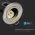 GU10 Downlight - Brandsikker, Twist og lås, Tyk hus, Nikkel