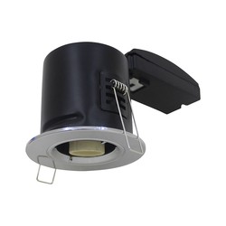 Elmateriel GU10 Downlight - Brandsikker, Vippe- og låsemulighed, Tyk hus, Krom
