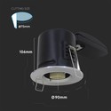 GU10 Downlight - Brandsikker, Vippe- og låsemulighed, Tyk hus, Krom