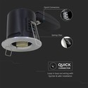 GU10 Downlight - Brandsikker, Vippe- og låsemulighed, Tyk hus, Krom