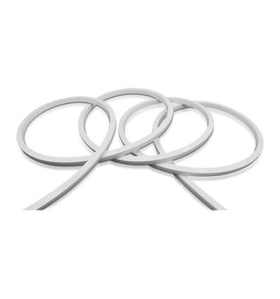 8W Neon Flex - med silikonebelagt, 6000K, 24V, 5m/rulle