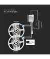 10m 4,8W/m RGB strip sæt - 12V DC, IP20, Inkl. fjernbetjening og strømforsyning (2x5m)