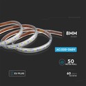 60 LED Stripelys 8.5W/m - 4000K, IP66, 220V, 50m/rulle