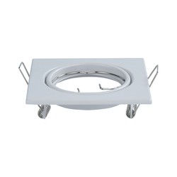 Elmateriel GU10 lampe - Firkantet, Hvid, 2 stk./pakke.