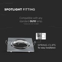GU10 lampe - firkantet, satin nikkel, 2 stk/pakke