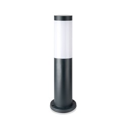 Elmateriel Pullertlampe E27 - Rustfrit Stål Hus (45 cm), Grå, IP44.