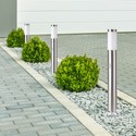 Pullertlampe E27 - PIR-Sensor, Rustfrit Stål, 80 cm, Satin Nikkel, IP44