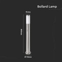 Pullertlampe E27 - PIR-Sensor, Rustfrit Stål, 80 cm, Satin Nikkel, IP44