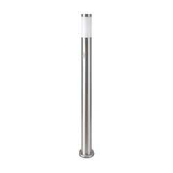 Producenter Pullertlampe - rustfrit stål hus (110 cm), E27, satin nikkel, IP44, PIR-sensor.