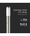 110cm havelampe med PIR sensor - Rustfrit stål, E27 fatning, IP44 udendørs, satin nikkel finish
