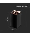 GU10 påbygningsspot, kvadratisk - Sort og rose guld, aluminium, IP20, uden lyskilde