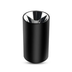 Producenter GU10 lampe - runde, sort + chrome