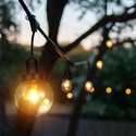 LED Lyssnor (3m) - Matt Sort IP65, med Pære (6 Pærer)