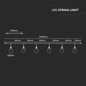 LED Lyssnor (3m) - Matt Sort IP65, med Pære (6 Pærer)
